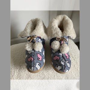 PJ Couture Cozy Winter Slippers- Bunny Motif